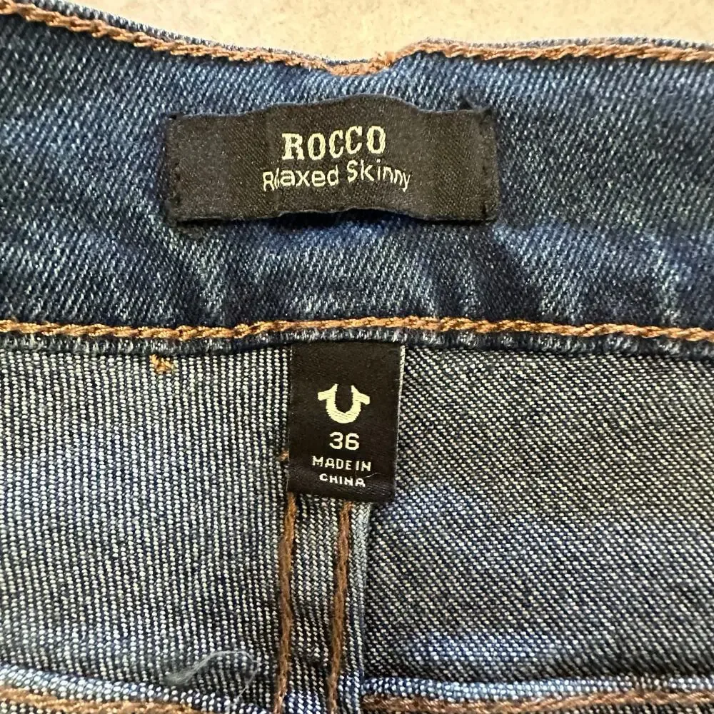 True Religion Rocco Flap Pocket Skinny Jeans Dark Wash Denim 36x32 NWT